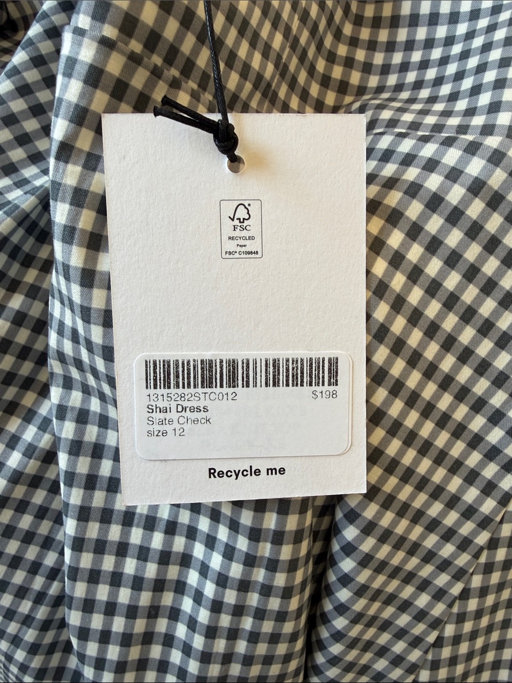 Reformation Black & White Gingham Eyelet Sundress - Picture 2 of 2
